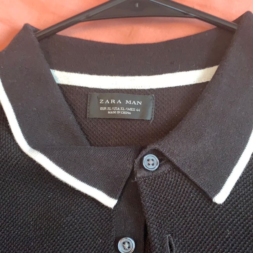 Zara men’s black polo size XL